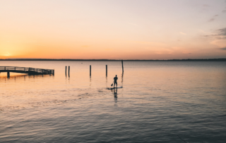 Sunset on a lake in Bellingham, WA
